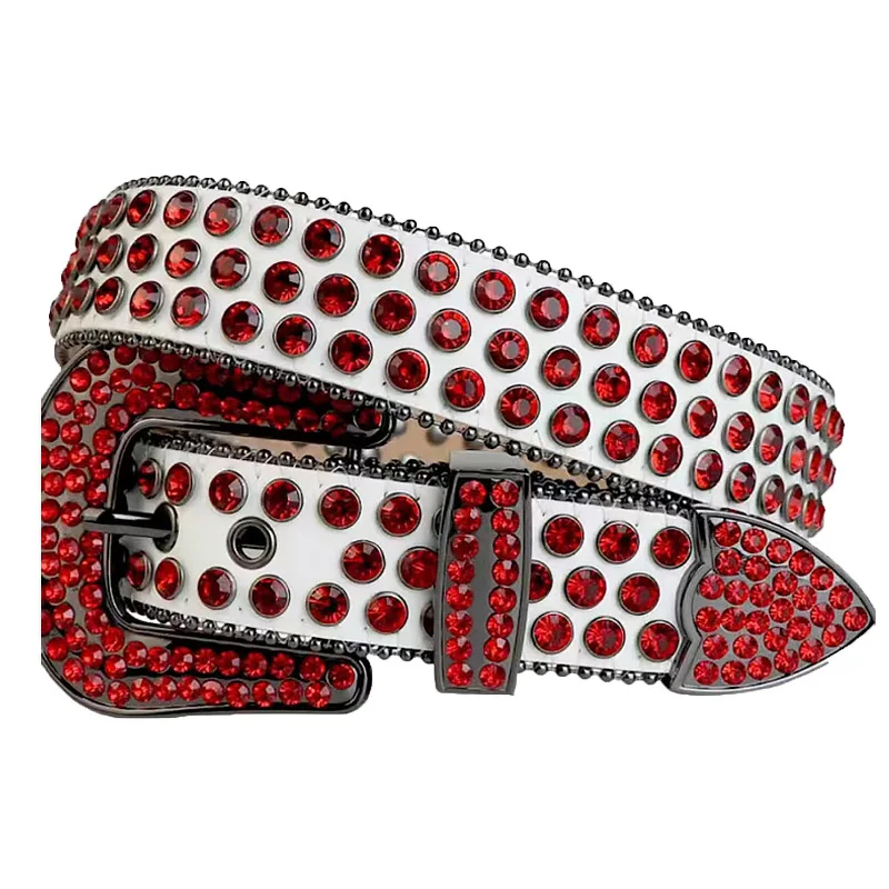 

Western Punk Rhinestones Belts For Women Man High Quality Bling Bling Diamond Crystal Studded Belt For Jeans Cowboy Cowgirl