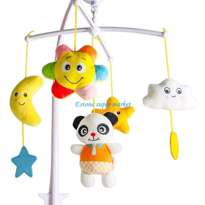 

090b Baby Crib Mobile Rattle Music Rotating Bed Up Musical Box Mabant Cot Decoration для новорожденных мальчиков подарки