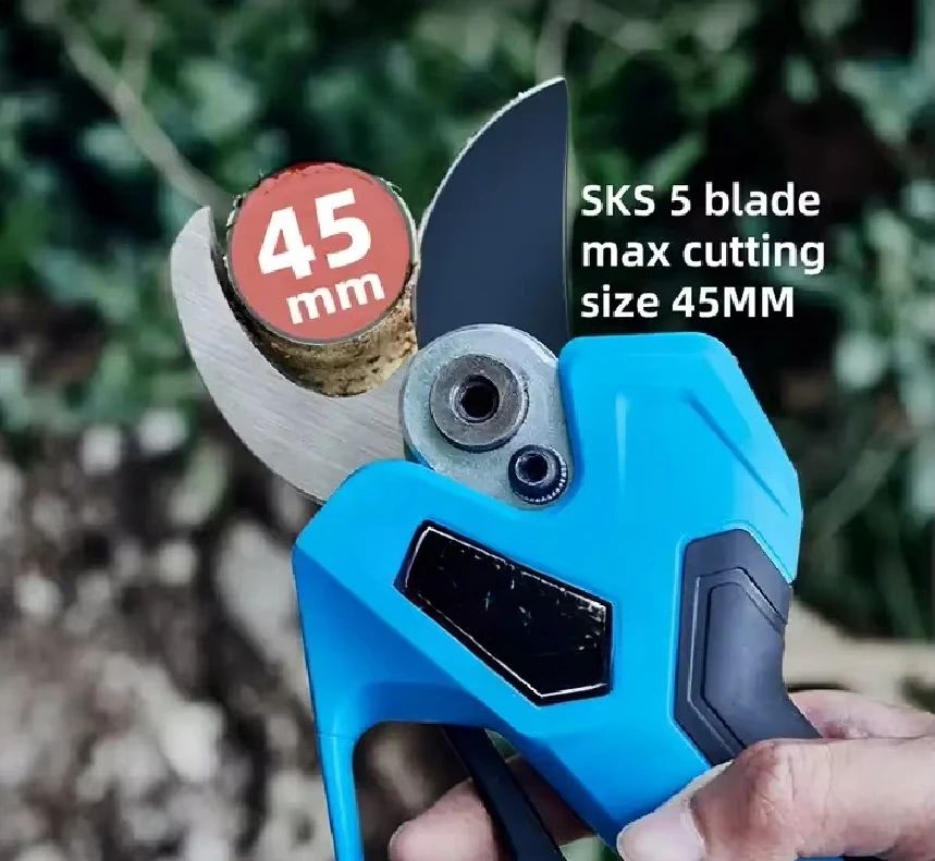 45 مللي متر مقص التقليم الكهربائي المقلم الكهربائي التقدمي قطر كبير مقص كهربائي مقص حديقة البطارية #4