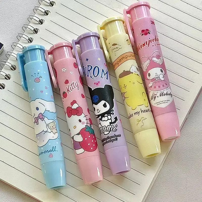 Wholesale Sanrio Hello Kitty push eraser cute primary and secondary school students school supplies cartoon eraser push type