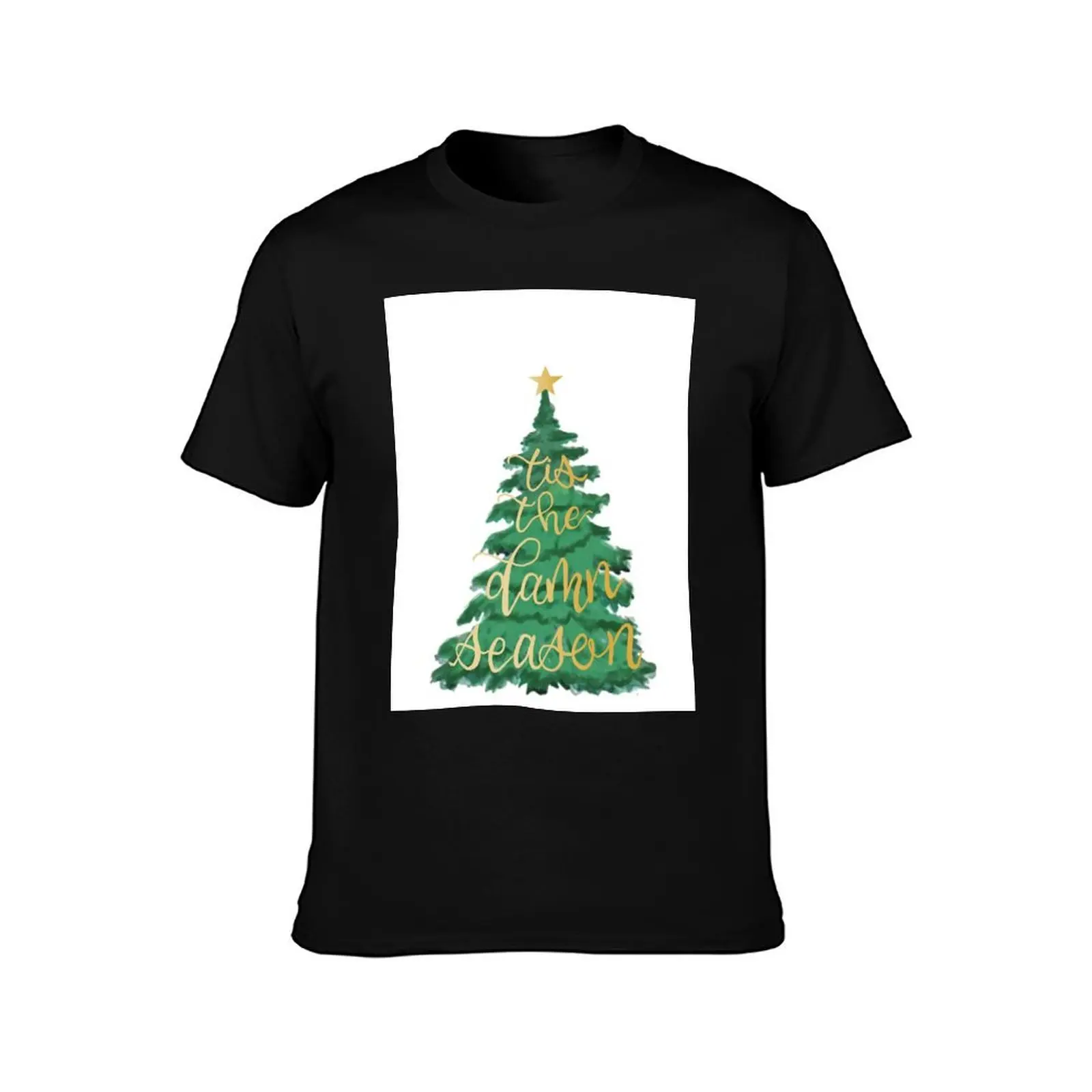 tis the damn season - evermore Christmas tree T-Shirt funny t shirts cotton T-Shirt