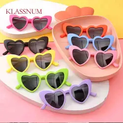 3-9 Year Kids Heart Sunglasses Vintage Heart-Shaped Toddler Sunglasses Cute Pink Boys Girls Outdoor Children Cartoon Eyewear