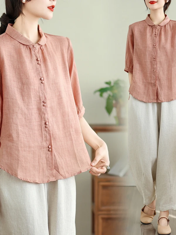 

Летний женский топ свободного кроя, дышащий, однотонный, модный, удобный, стандартный размер, для полных женщин