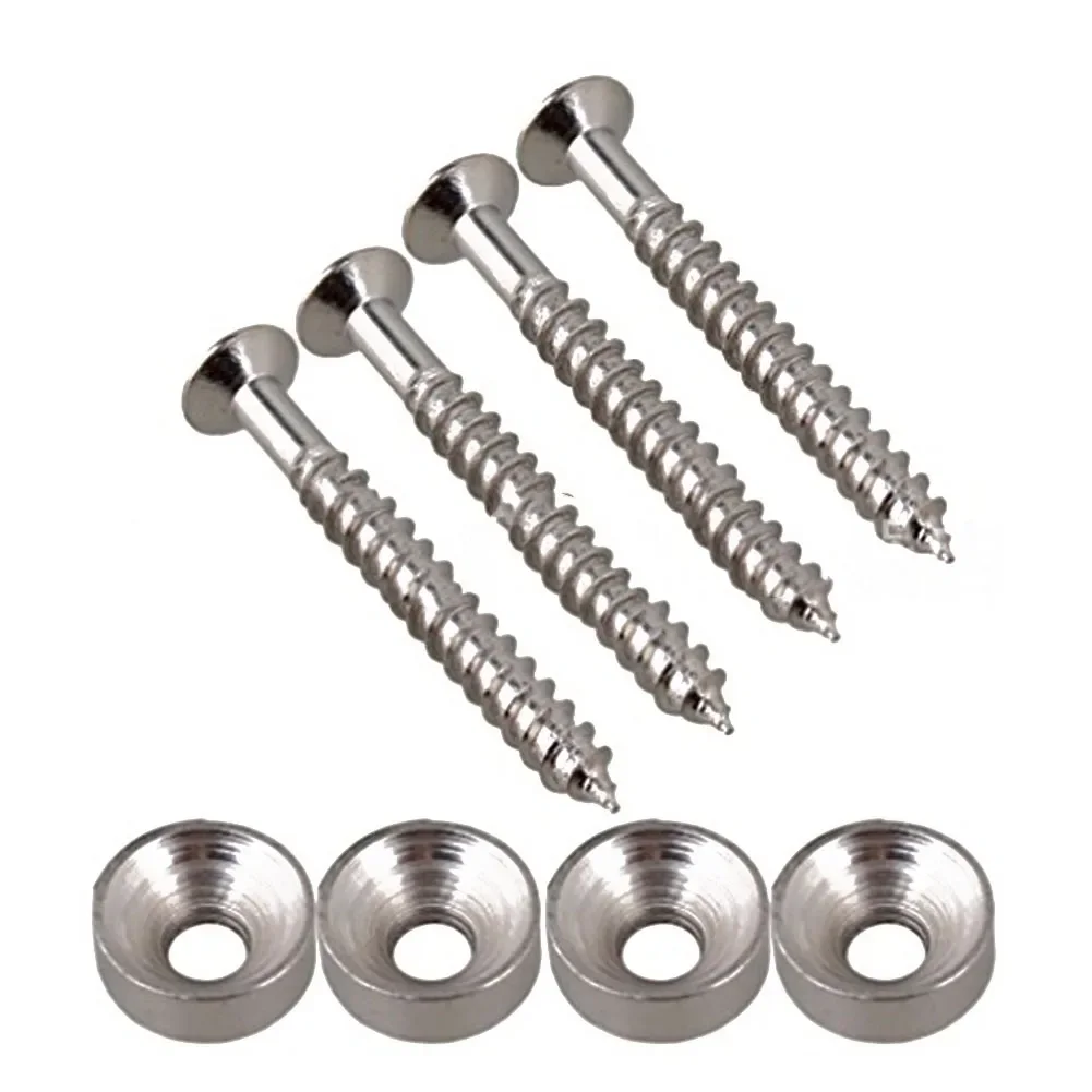 Bass Neck Screws Ferrule Diameter 14mm 0.55inch Guitar Neck Bushings Wear Resistant Easy Installation Guitar Repair