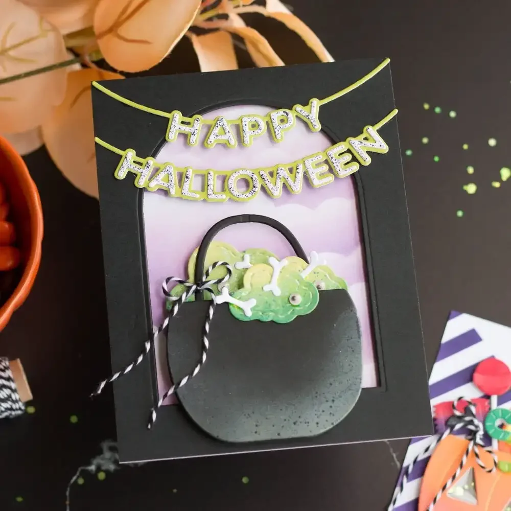2025 Halloween Spiderwebs Mystic Boo Hey Sugar Spooky Sweets Metal Cutting Dies for DIY Decorating Scrapbook Paper Card Album