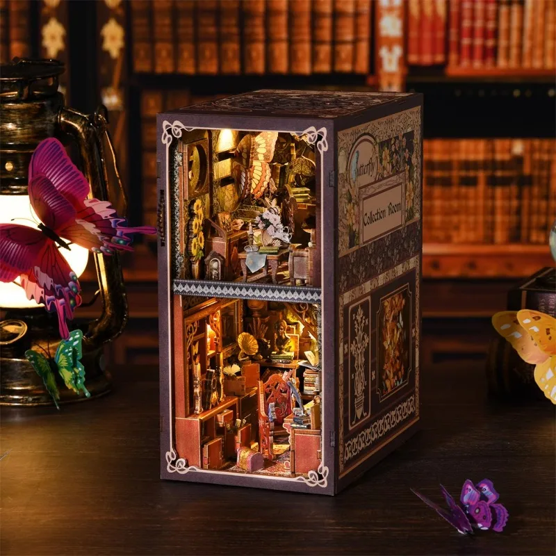 Twilight hut book stand diy hut hand-assembled toy wooden building blocks three-dimensional puzzle house model gift