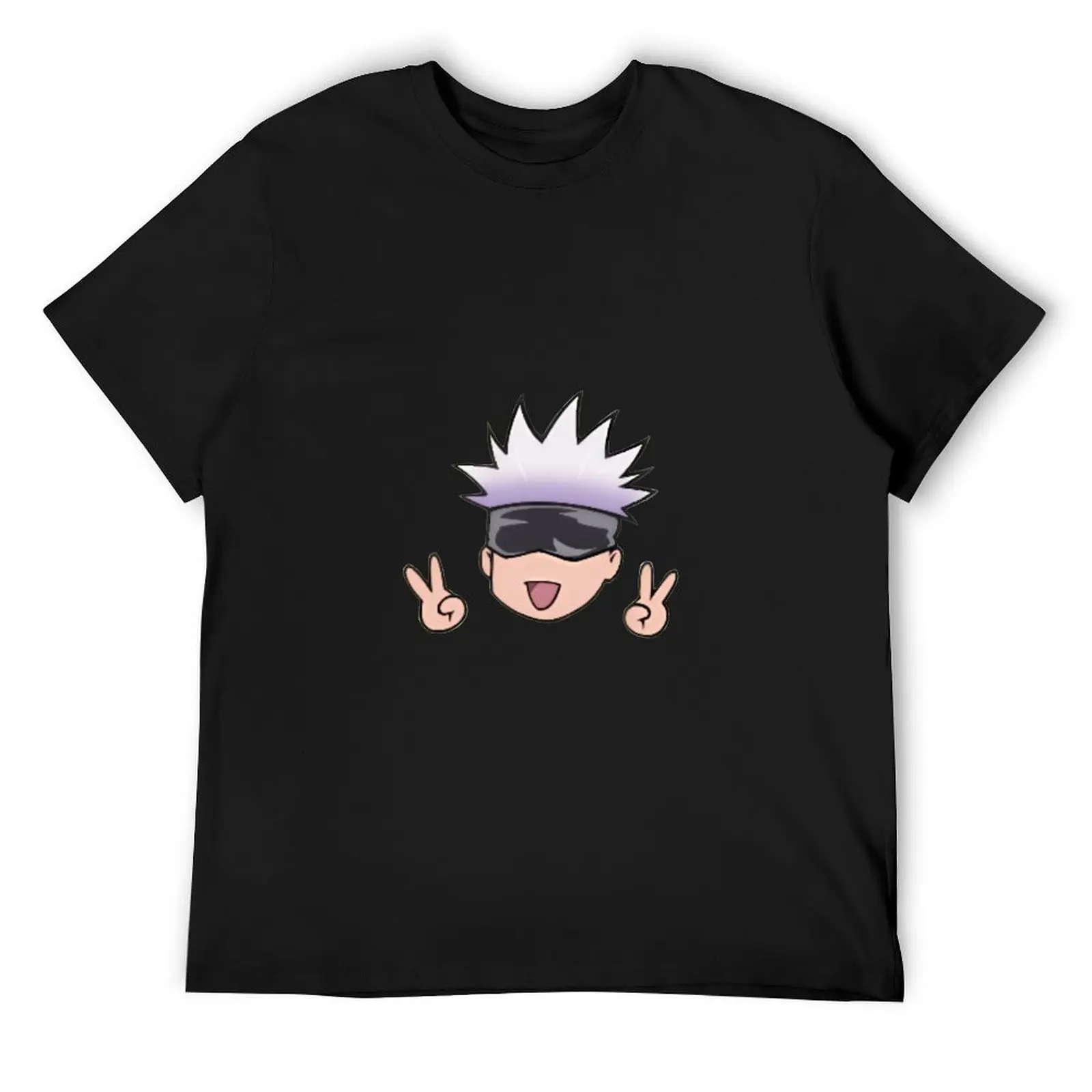 Gojo Sensei Cartoon Sticker T-Shirt oversized summer tops anime clothes summer top mens champion t shirts