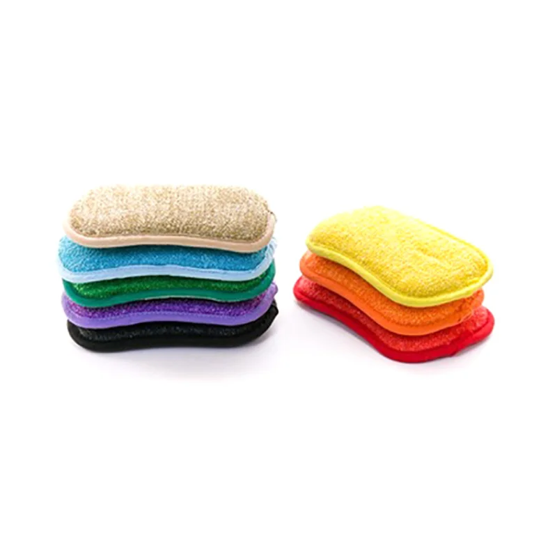 5PCS Scrub Sponges for Dishes Non-Scratch Microfiber Sponge Non Stick Pot Cleaning Sponges Kitchen Tools Wash Pot Gadgets