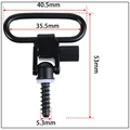 Black 1.25 inches
