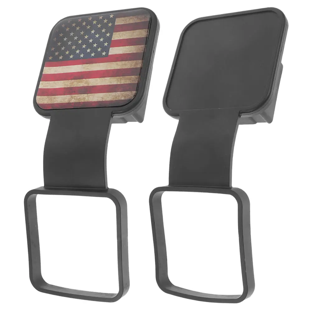 

2pcs Trailer Cover Car Tow Hooks Hitch Covers For Trucks Dust Plug Cap Protector for SUV Trucks Black Red USA Flag Silicone