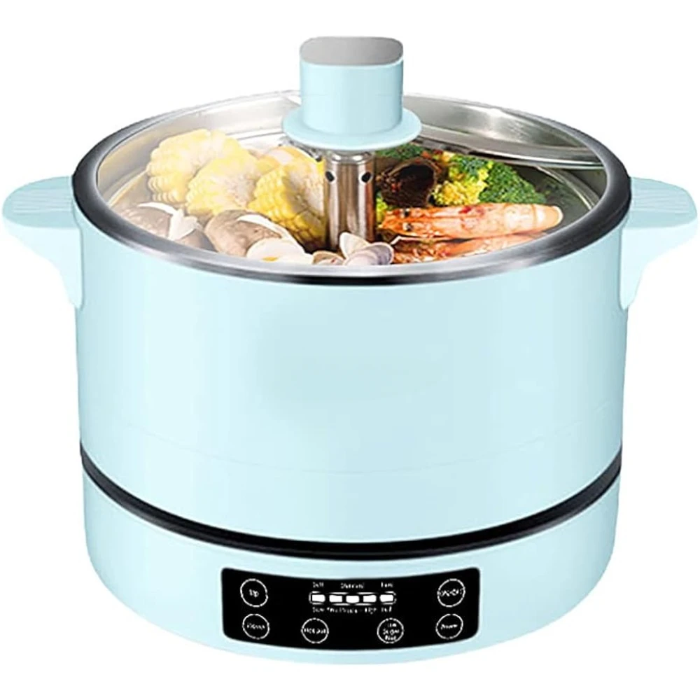 

Smart Lifting Electric Hot Pot, Steamer and Low Sugar Rice Cooker, Shabu Shabu Hot Pot, Food Grade Stainless Steel, 1500W, 4L