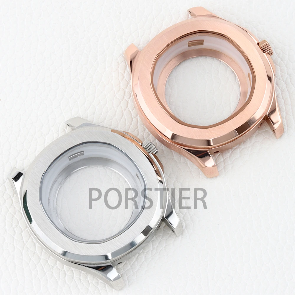 

42mm nh35 case High-quality Men's Watch Accessories for Aquanaut NH35/NH36/NH38 Automatic Movement 31.5mm Dial Solid Steel Case