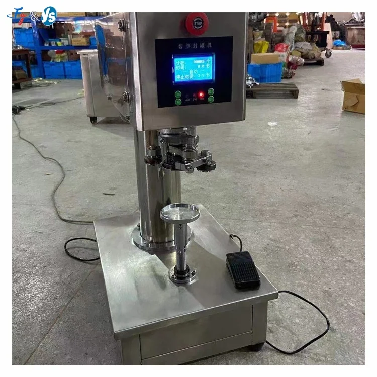 Canned Drink Sealing Machine Automatic and Manual Can Seamer Yellow Peach Fruit Canning Semi-Automatic Food and Tuna Tin Sealer