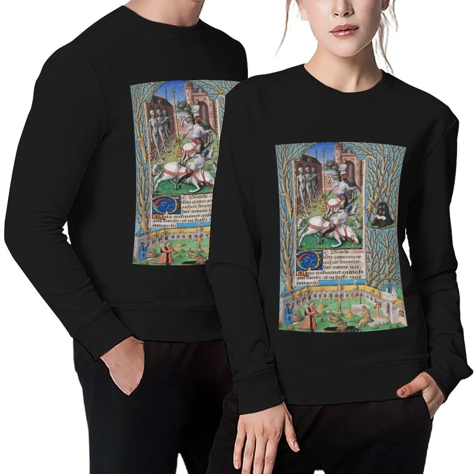 

Wharncliffe Hours Three Living - Medieval Manuscript Pullover men's clothes tracksuit men new in sweatshirts