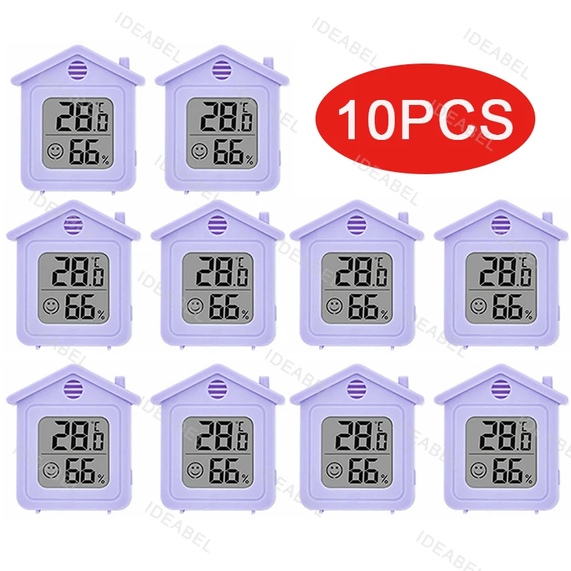 6-10 قطعة LCD ميزان الحرارة الرقمي الرطوبة غرفة داخلية الإلكترونية درجة الحرارة مقياس الرطوبة الاستشعار محطة الطقس