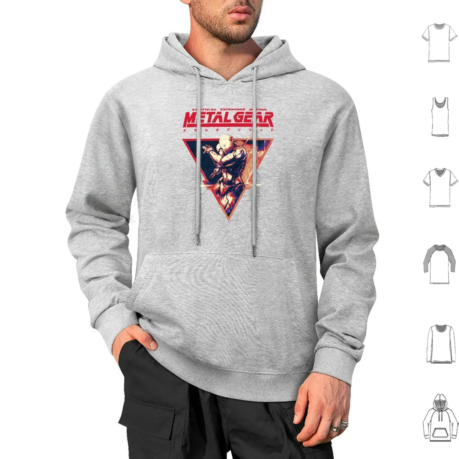 Gray Fox Option B Hoodie cotton Long Sleeve Metal Gear Metal Gear Solid Cyborg Cyborg Mgs Gray Fox Raiden Metal Gear Solid