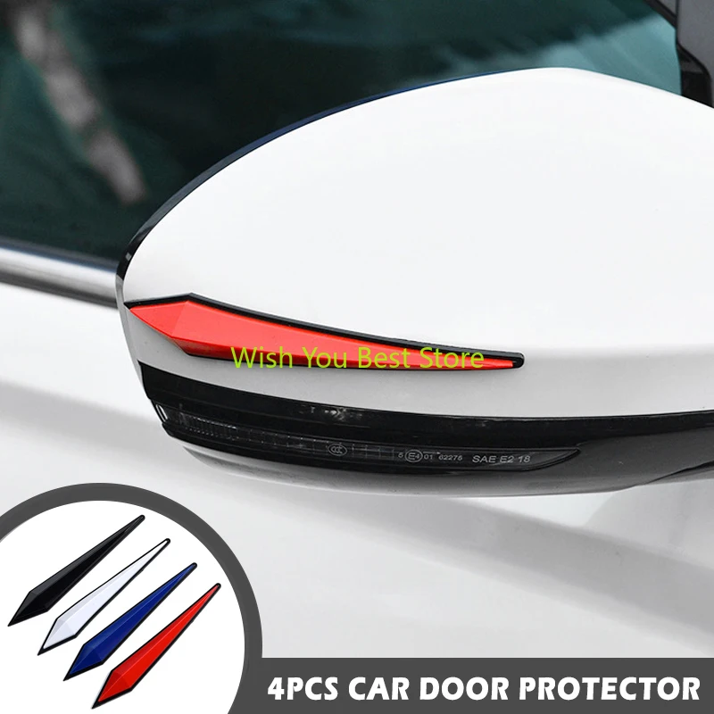 4Pieces 3D Sticker Car Door Protector Protection Car-styling Garage Rubber Wall Guard Bumper Safety Parking Wall Car Accessories