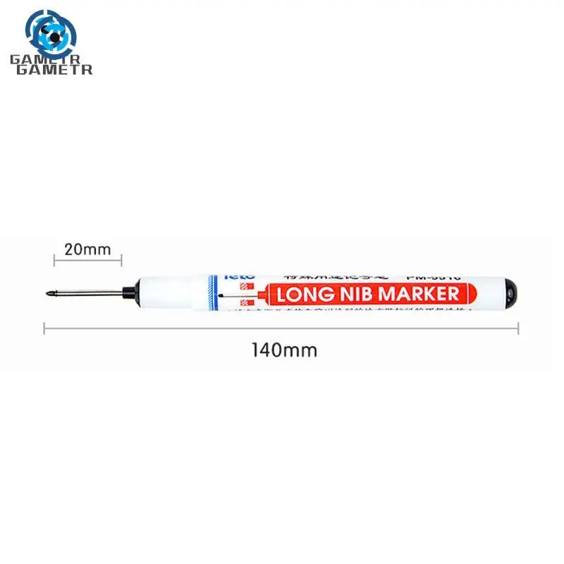 金属パンチングペン用の長いペン先ヘッドマーカー、深穴、防水、バスルーム、木工、装飾、多目的、1個、20mm