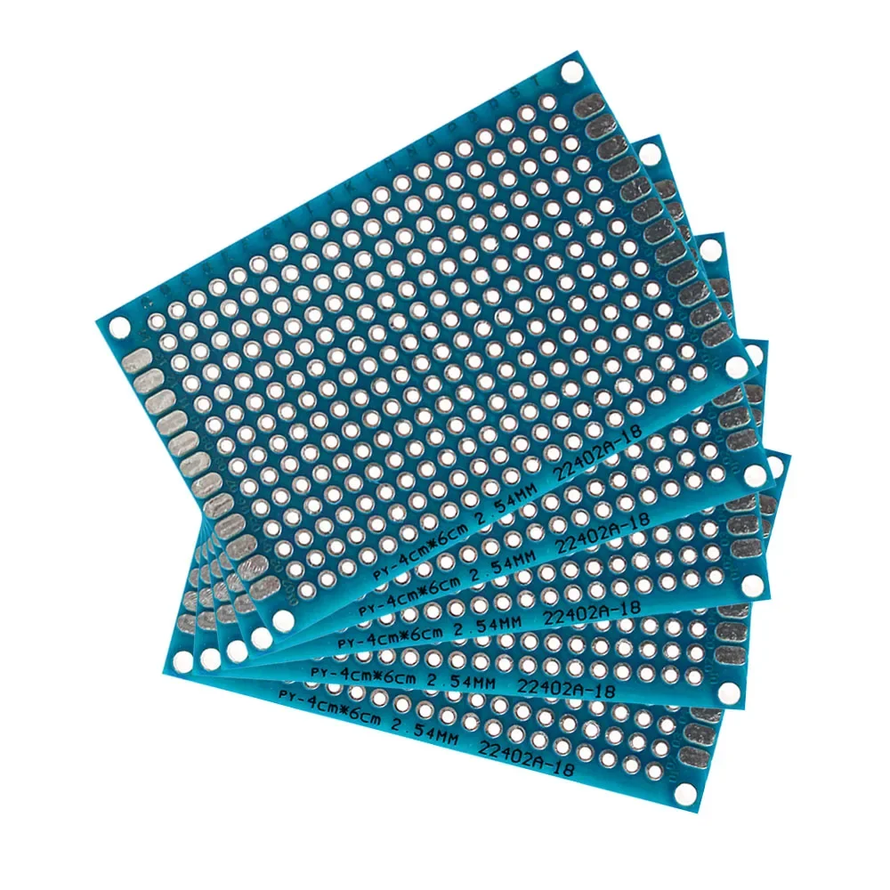 5PCS 4x6cm Double Side Prototype PCB Universal Printed Circuit Board 4*6cm Blue pcb prototype