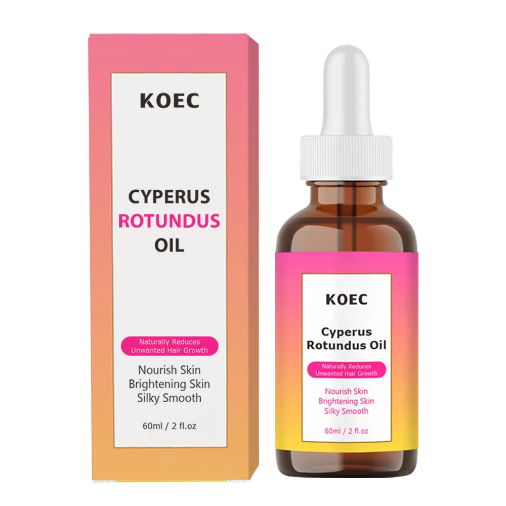 Cyperus Rotundus Oil, KOEC Natural Hair Inhibiting Essential Oil, Deeply Moisturizing & Nourishing Skin, Boost Skin Elasticity with Collagen Support, Brightening Silky Smooth Body Serum for All Skin Types, 60ml Overnight Skincare Treatment