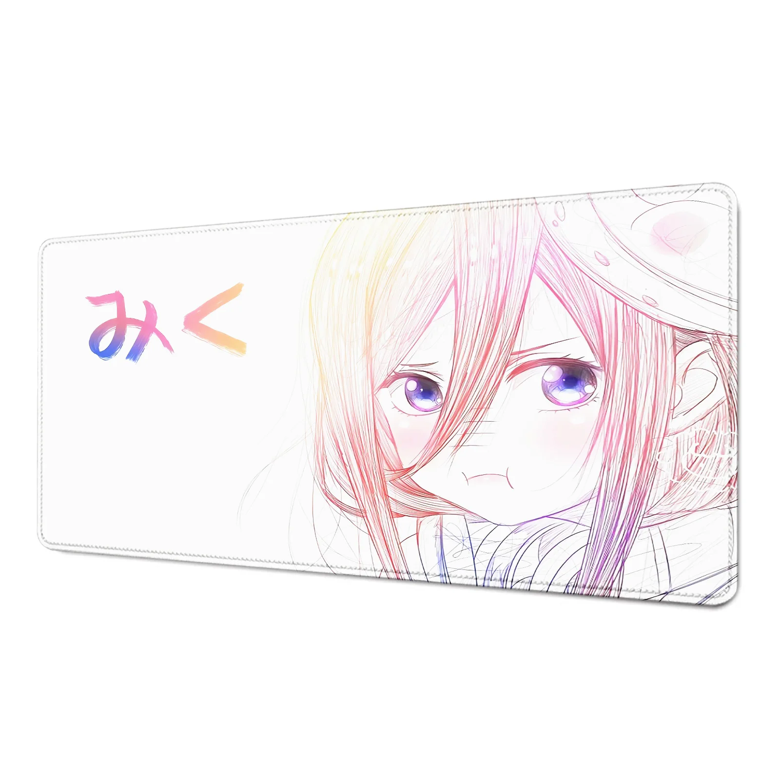 Podkładka pod mysz Art Line Drawing Miku Nakano, ładna podkładka z dziewczyną, anime The Quintessential Quintuplets XXL, mata na biurko pod klawiaturę komputerową — zdjęcie produktu 7