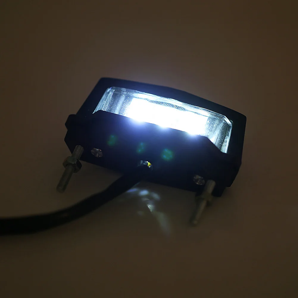 

12V Motorcycle Motorbike LED License Plate Light Rear Tail Lamp White Motorcycle Tail Light LED License Plate Light