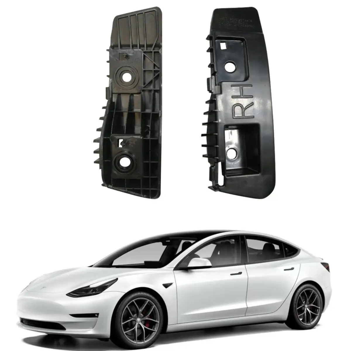 

For Tesla accessories Model 3 rear bumper rear tail light fixed black small bracket