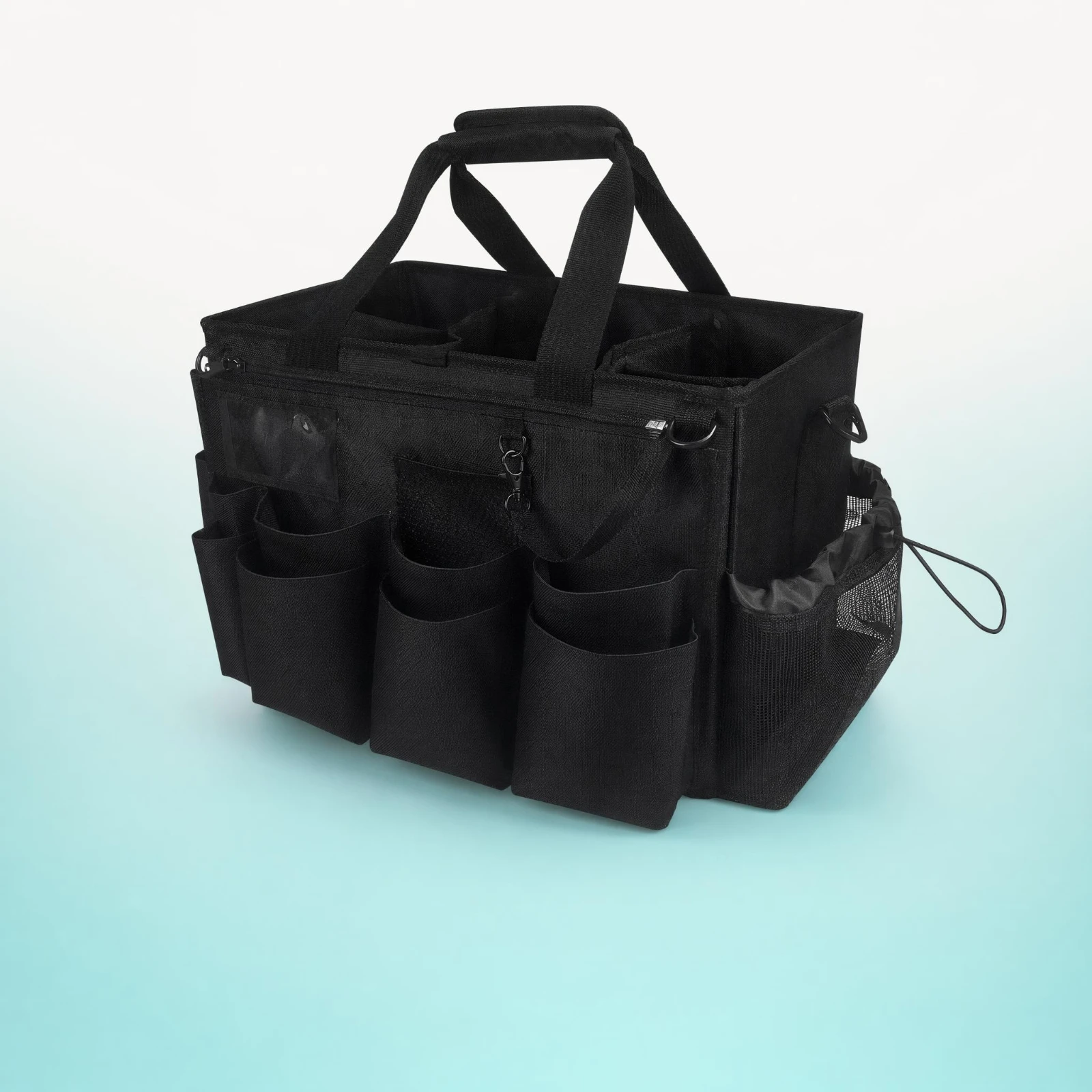 Cleaning Carrier with Divider Waterproof Cleaning Carrier with Handle Tool Bag with Pockets Portable Long-Lasting