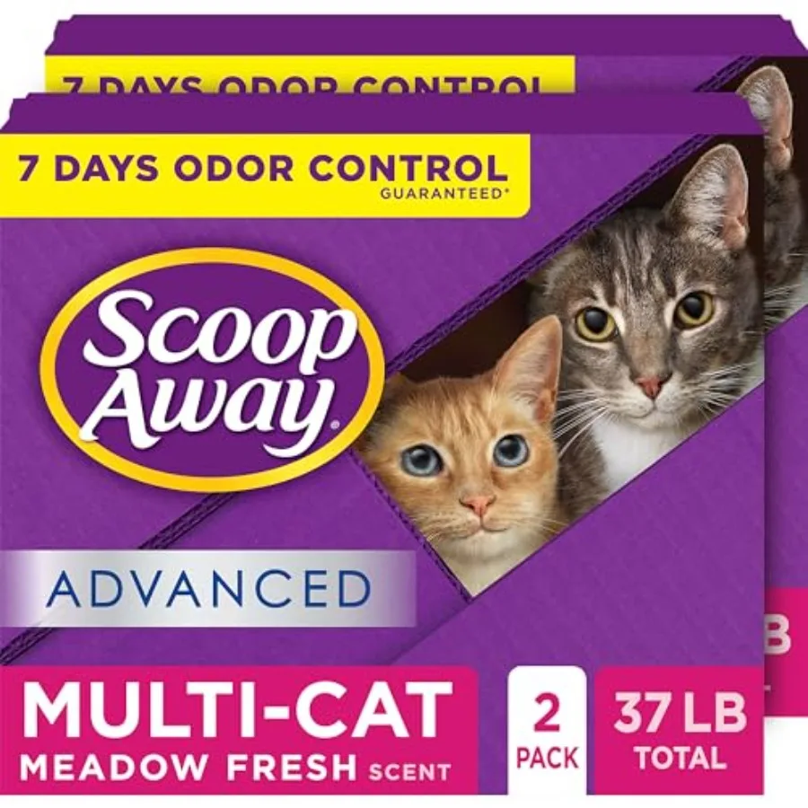 

Advanced Multi-Cat Clumping Cat Litter, Meadow Fresh Scent, Pack of 2, 18.5 Pounds Package May Vary