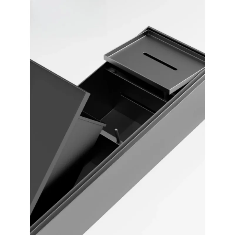 New Style Upgraded Stainless Steel Recessed Trash Can | in-Wall Tissue Box | Space-Saving for Small Bathrooms | Easy Install