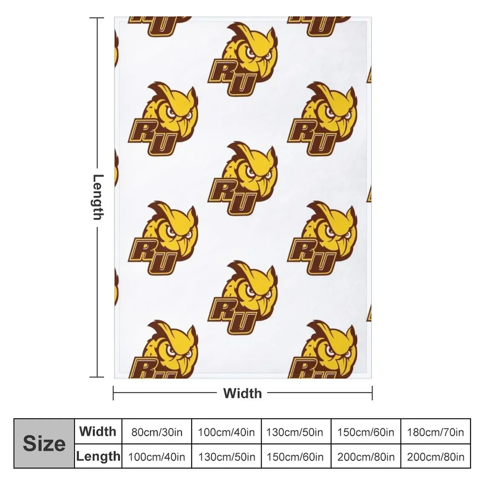 Rowan University Throw Blanket couch cozy soft plush fuzzy picnic outdoor blanket