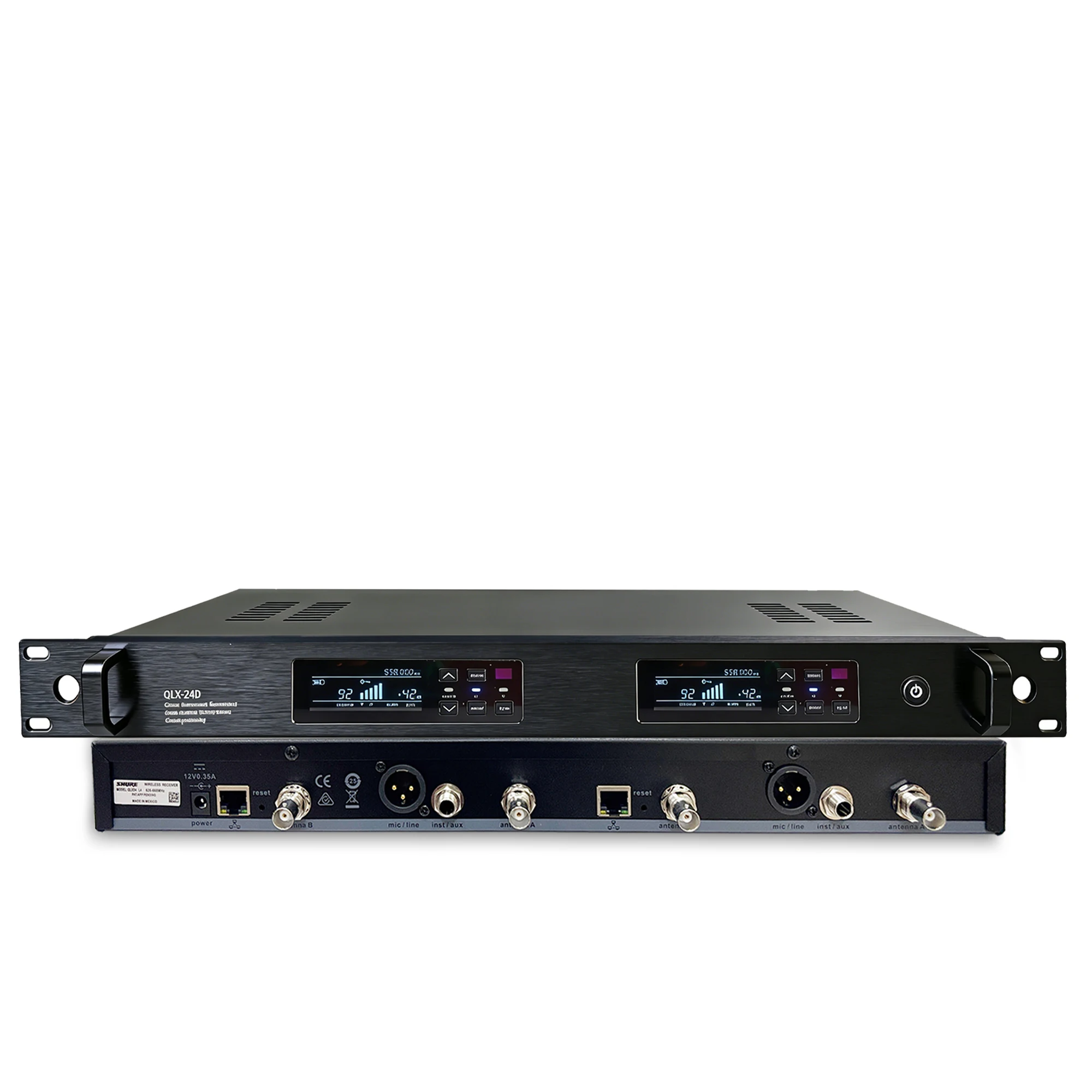 Paulkitson QLX24D Professional Stage Wireless Microphone System 572-596/628-668/800-820MHz Handheld Mic For KTV Wedding Party