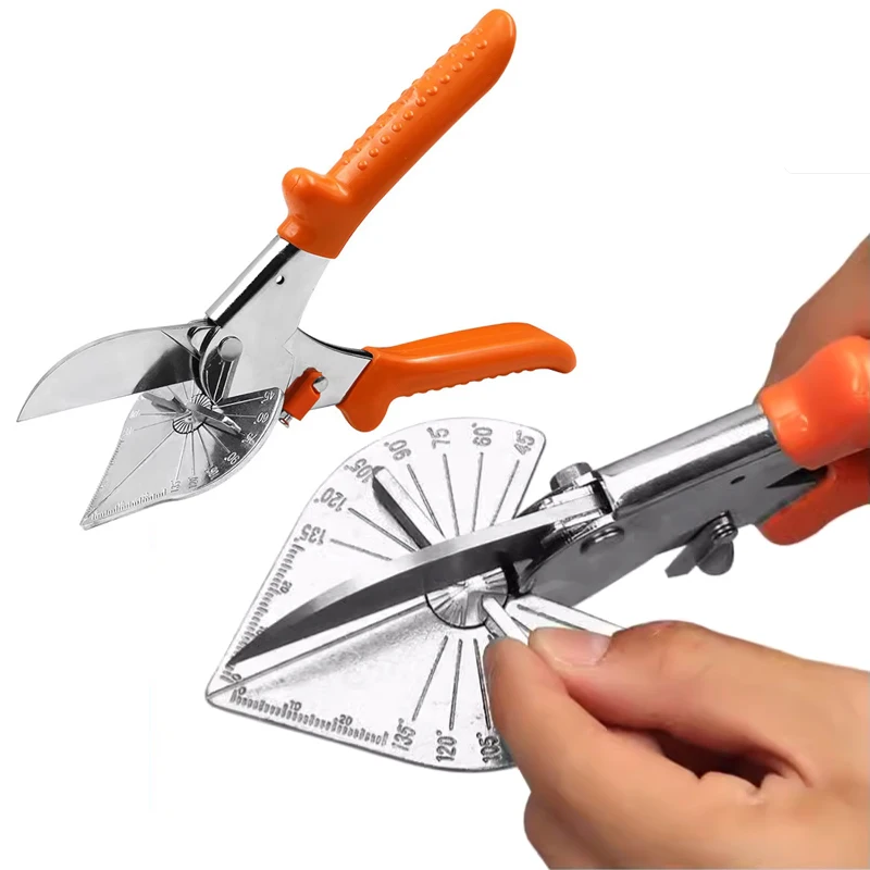 Multifunctional Miter Shear Cutter 45-135 Degree Adjustable Hand Tools for Cutting Soft Wood, Plastic Projects