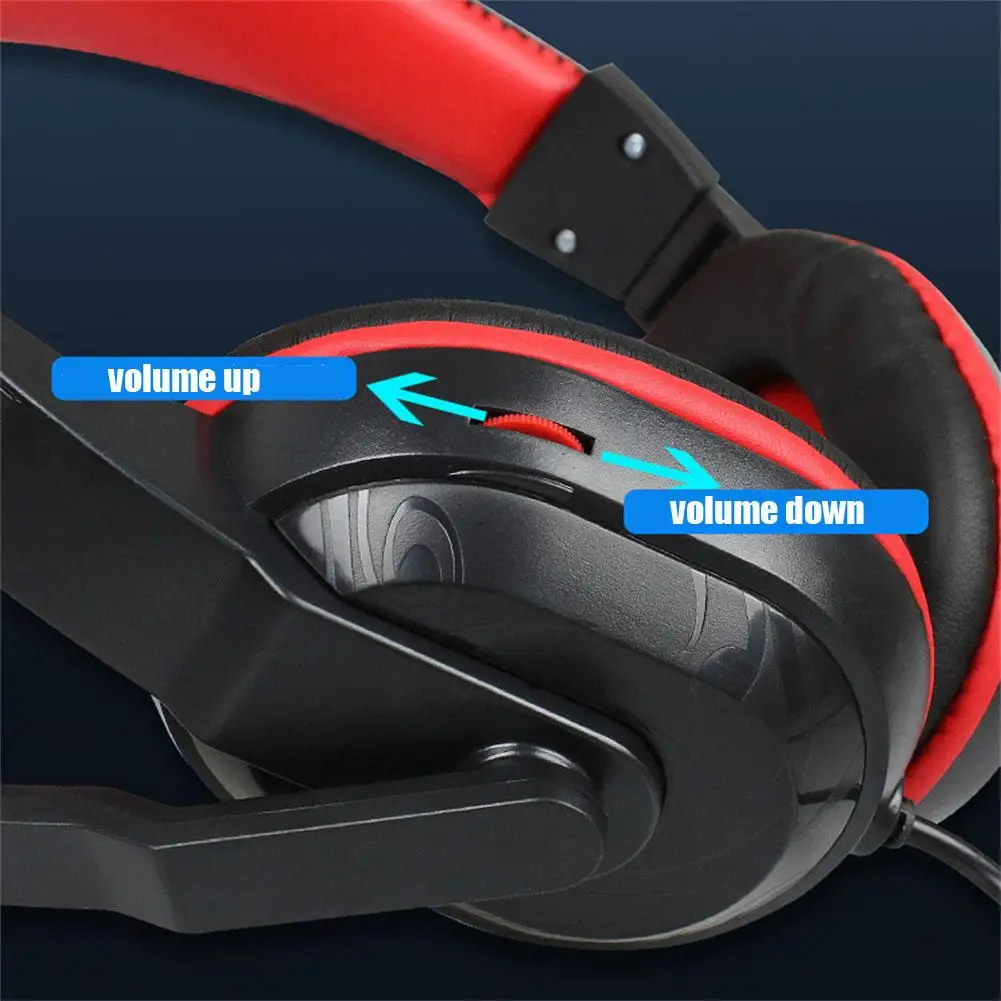 1pc New Gaming Headset With Microphone Stereo Sound Soft Earphone Wired Headphone For Computer Laptops Smartphones Accessories