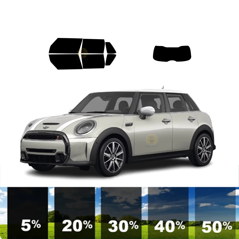 precut Removable Window Tint Film For Car 100% UVR 5%-70%VLT Heat Insulation Carbon ﻿For MINI COOPER 4 DR HARDTOP 2015-2023