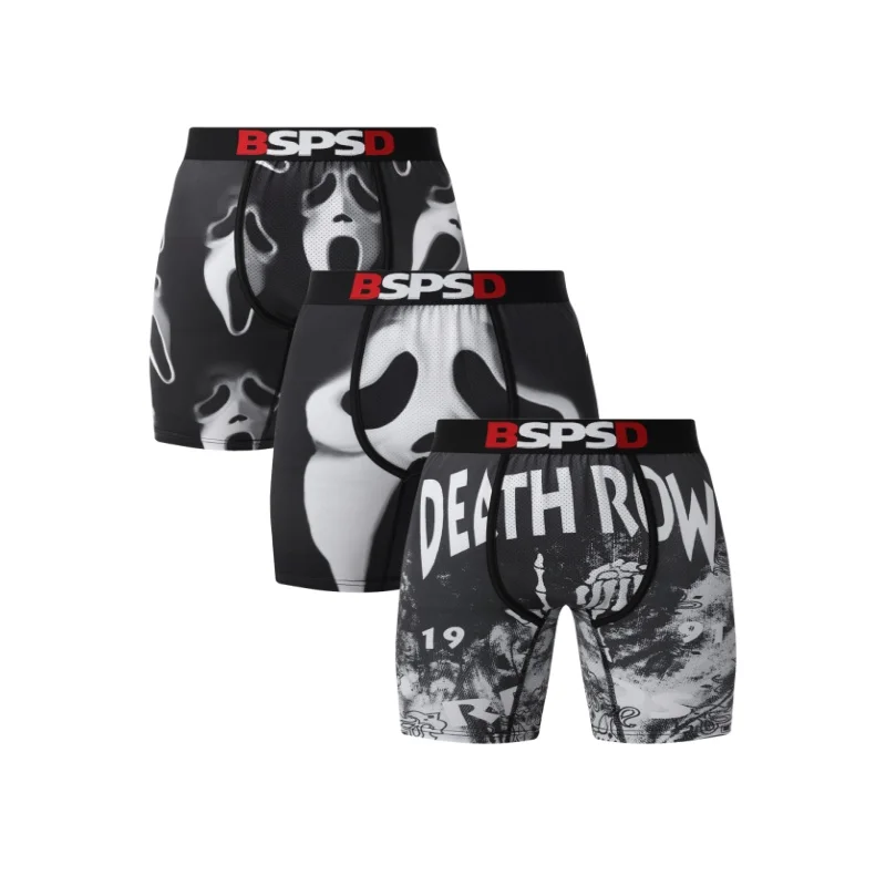

3 шт., мужское нижнее белье, боксеры с принтом, мужские трусы, дышащие и впитывающие пот боксеры, трусы, нижнее белье, трусы-боксеры больших размеров