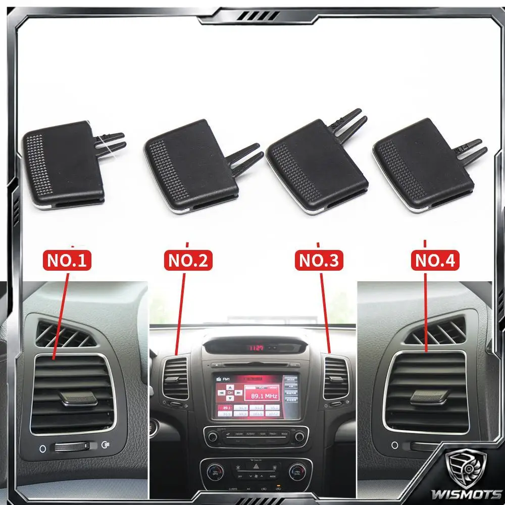 Car Front Center Duct Vent Air Nozzle Car Air Conditioning Outlet Valves for Air Conditioning Nozzle  For Kia Sorento 11-18