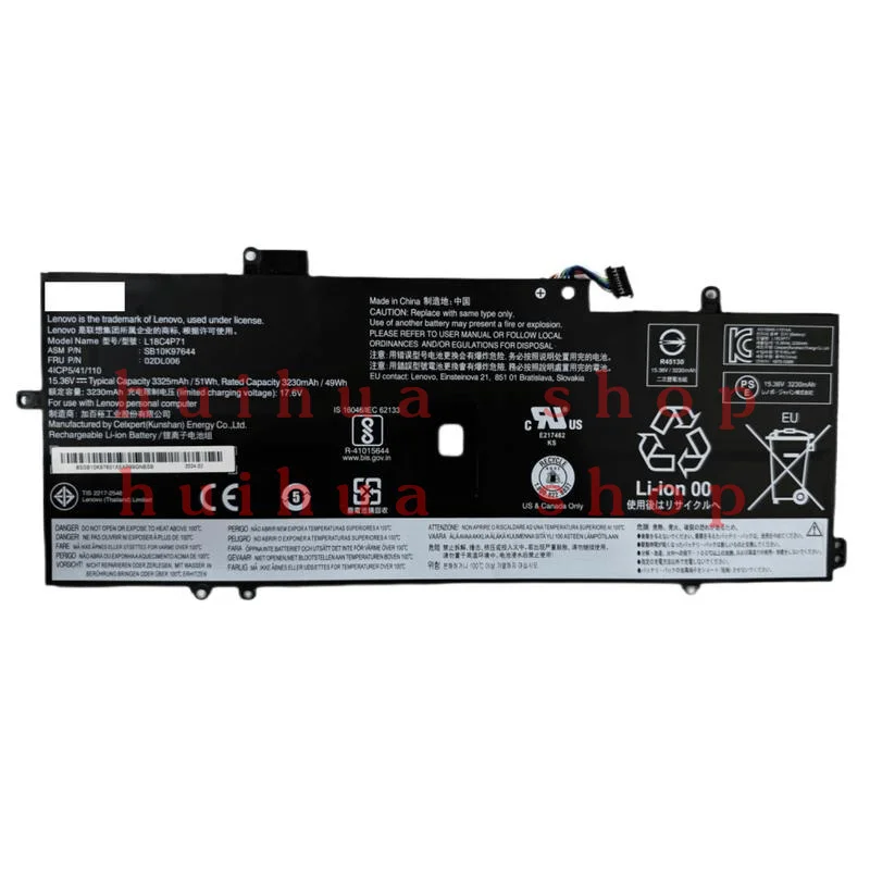 

Genuine OEM L18C4P71 L18L4P71 Battery for Lenovo ThinkPad X1 Carbon 7th GEN 2019