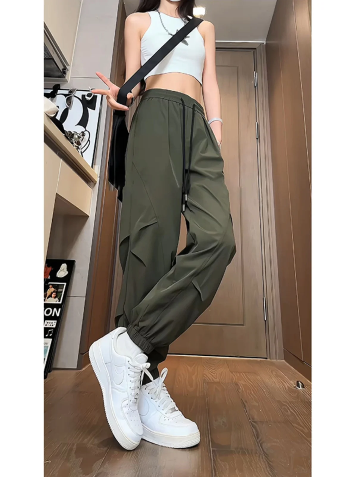 

Military een Men's Casual Pants Qui Dry Workwear Sle Straight Leg Breathable Comfortable Autumn Spor Leisure Trousers