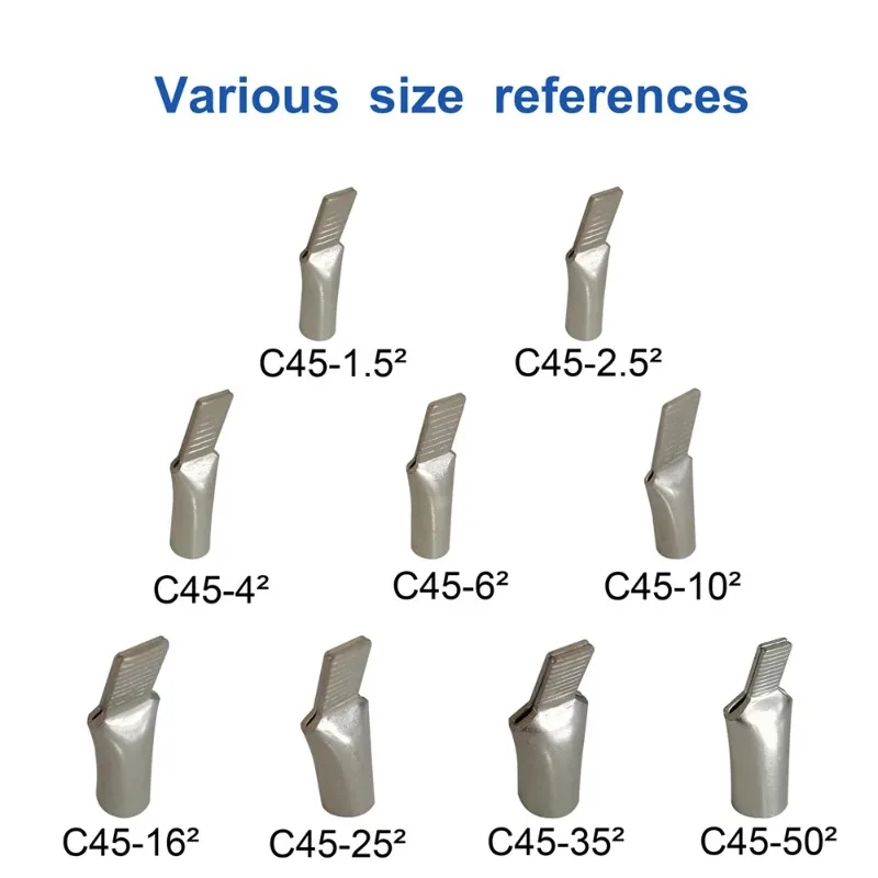 5 قطعة C45 1.5-35mm2 إدراج تجعيد محطة النحاس القصدير مطلي قطاع دارة التوصيل دبوس على شكل سلك كابل العروة