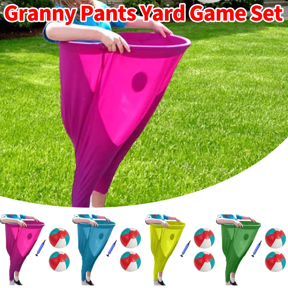 Breathable Comfort Granny Pants Yard Game Set Outdoor Lawn Games for Kids Adults Team Challenge Relay Race Obstacle Course Fun