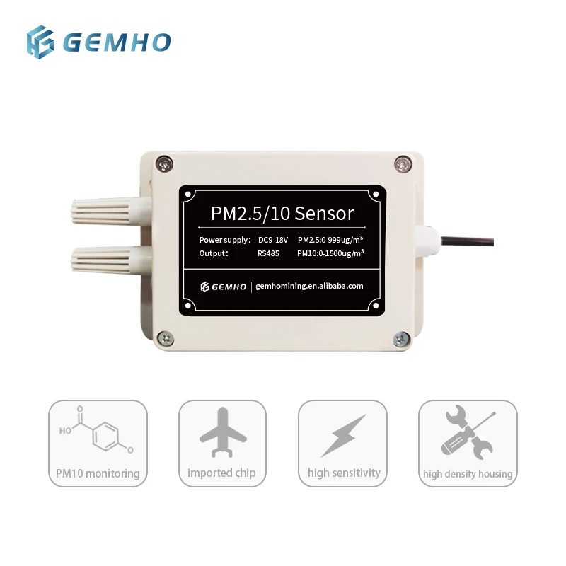 Waterproof Air Quality Monitor pm2.5 pm10 Outdoor Wall-Mounted pm2.5 Air Quality Meter Sensor