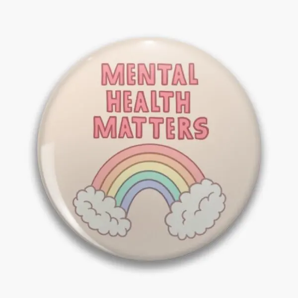 Mental Health Matters  Soft Button Pin Funny Decor Collar Jewelry Women Cute Gift Hat Brooch Lapel Pin Badge Creative Clothes