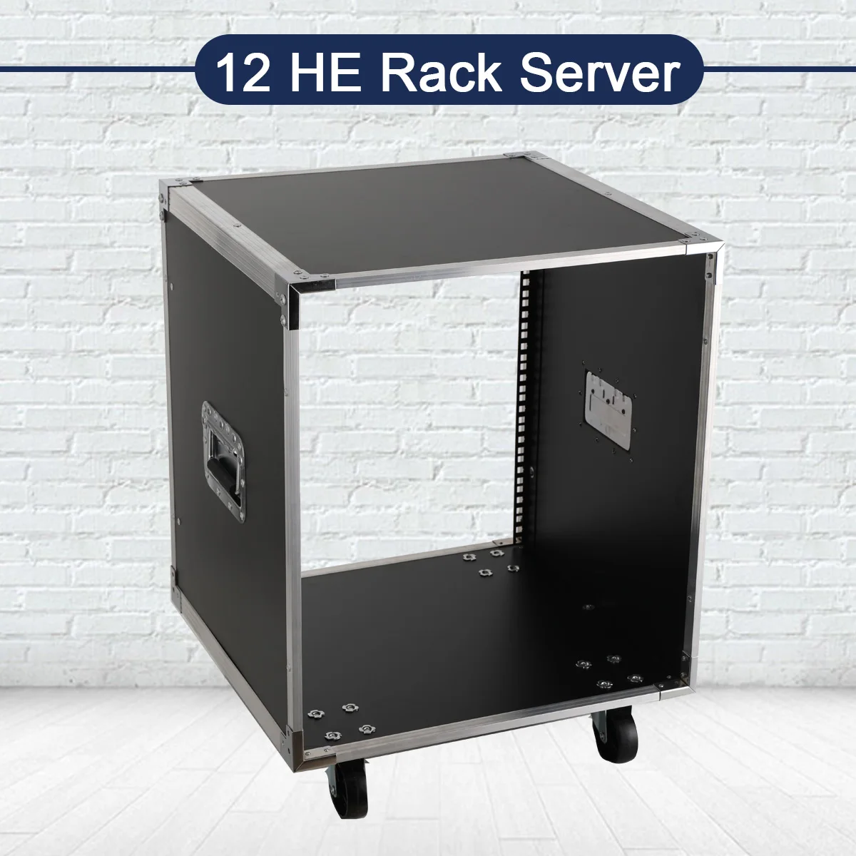 Gabinete de 12U, estante de red rodante, estudio de Audio, vídeo, equipo de telecomunicaciones, estante negro para gabinete de datos de servidor