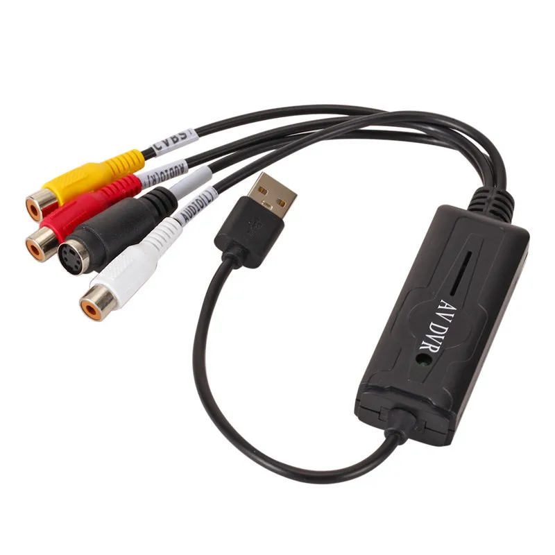 USB 2.0 Audio Video Capture Card S Video RCA to USB Digital Grabber Recorder CVBS VHS VCR to Digital Converter for DVD