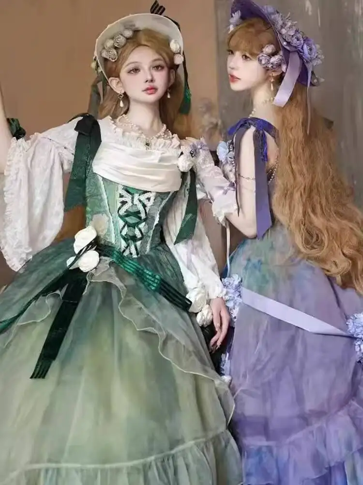 

New Lolita Skirt Green Evening Dress Women Student Coming-of-age Ceremony Birthday Party Princess Dress