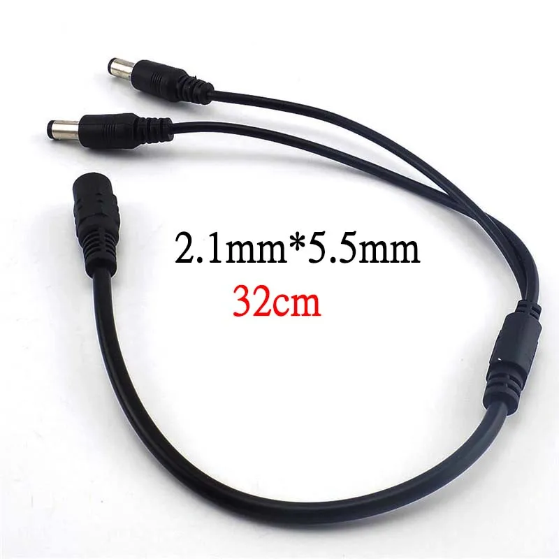 DC 12V Splitter Cable 2.1mm*5.5mm Female To Male 1 To 2 3 4 8 Ways Power Adapter Connector Wire For LED Strip CCTV Camera Router