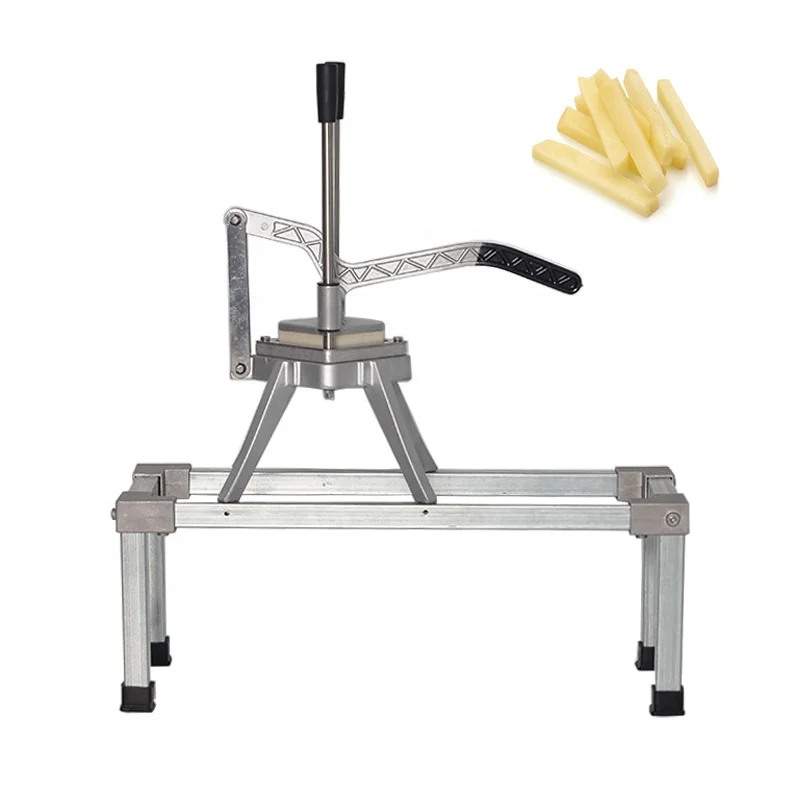 

New Design Potato Carrot Strip Cutter with Heightening Rack 3 Sizes Blade Manual Food Cutting Machine for Restaurant or Home