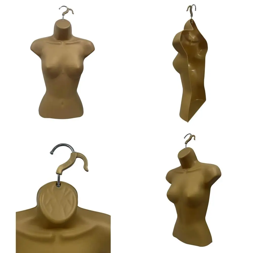 

Bronze Stackable Hollow Back Mannequin for S-M Clothing, Hanging Hooks, T-Shirt Display, Countertop Use