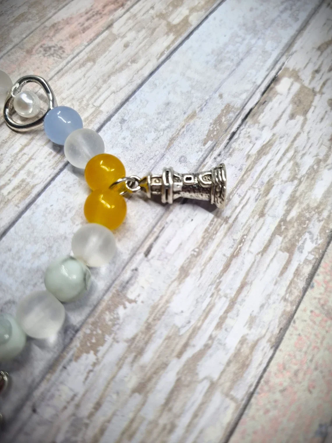 Life Is Strange Inspired Bracelet, Elasticated, Glass Beads, Metal Charms